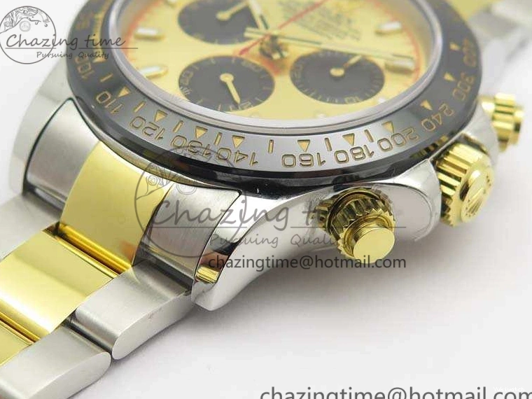 Best On Gold JH Ceramic Bracelet A7750 Dial SS YG SS Daytona Bezel YG Edition 0830